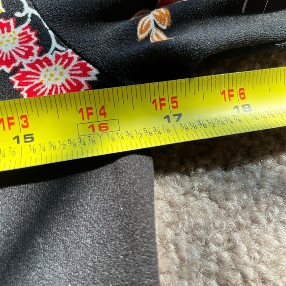 Old Navy Black Floral Maxi Dress Long Sleeve Medium - Picture 10 of 14